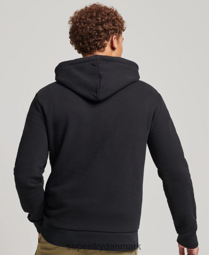 Superdry mørkegrå Mænd tøj vintage lightning logo hættetrøje 868VH5166