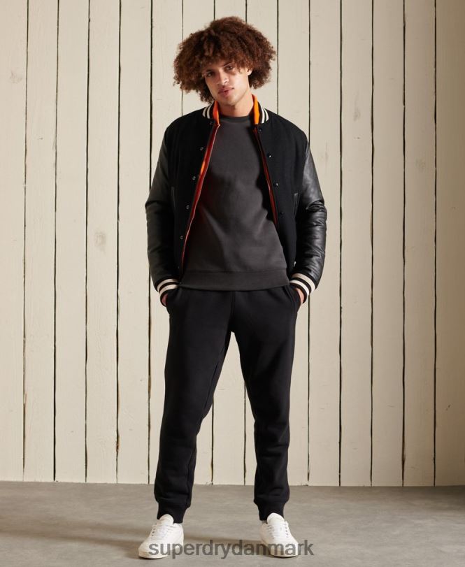 Superdry mørkegrå Mænd tøj vintage logo broderet crew sweatshirt 868VH5214