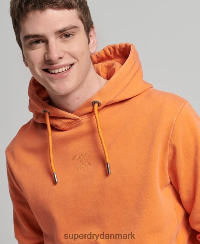 Superdry orange Mænd tøj kode logo beklædningsgenstand farvestof løs hættetrøje 868VH5227