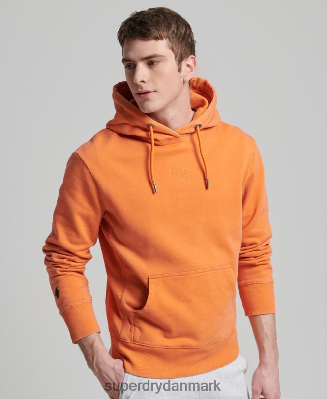 Superdry orange Mænd tøj kode logo beklædningsgenstand farvestof løs hættetrøje 868VH5227