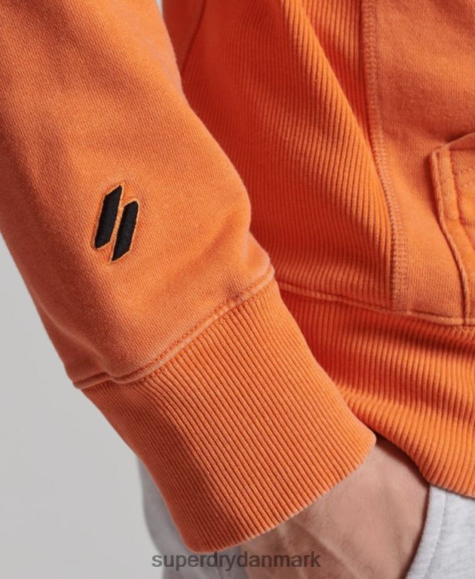 Superdry orange Mænd tøj kode logo beklædningsgenstand farvestof løs hættetrøje 868VH5227