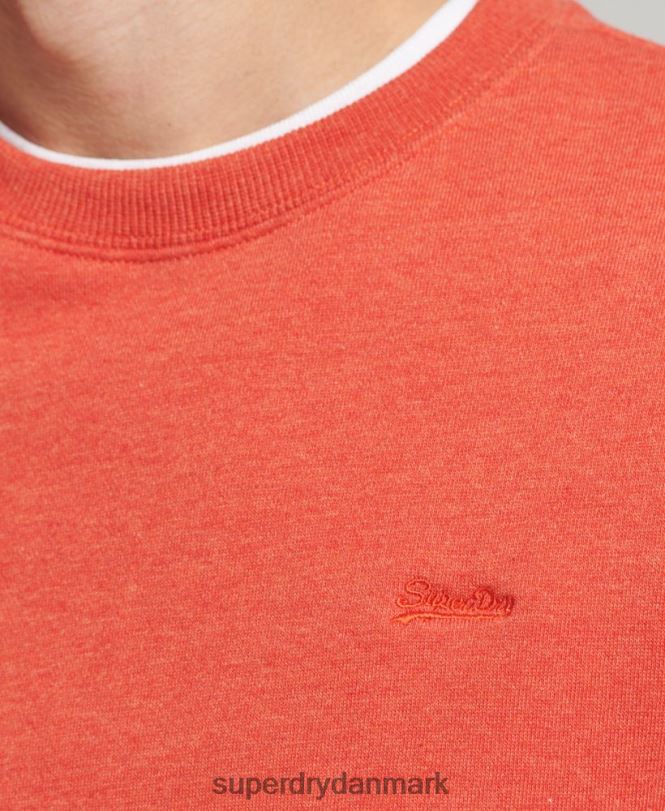 Superdry orange Mænd tøj Økologisk bomuld essentiel logo crew sweatshirt 868VH4995