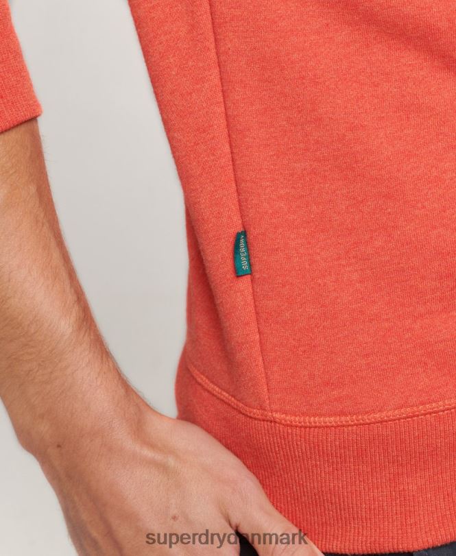 Superdry orange Mænd tøj Økologisk bomuld essentiel logo crew sweatshirt 868VH4995