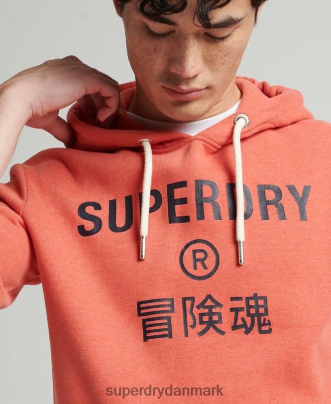 Superdry orange Mænd tøj mergel hættetrøje med firmalogo 868VH5131
