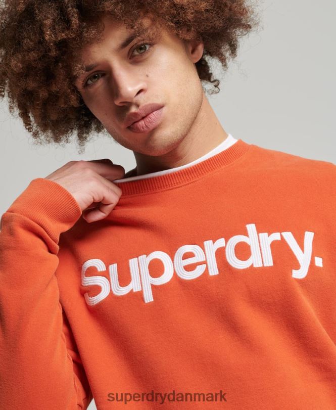Superdry orange Mænd tøj vintage klassisk crew sweatshirt 868VH5143