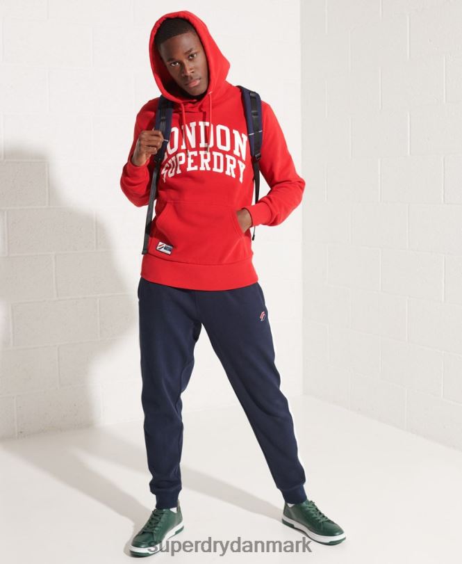 Superdry rød Mænd tøj city ​​college hættetrøje 868VH5215
