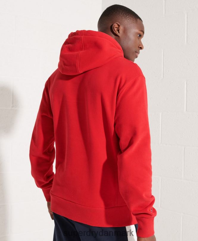 Superdry rød Mænd tøj city ​​college hættetrøje 868VH5215
