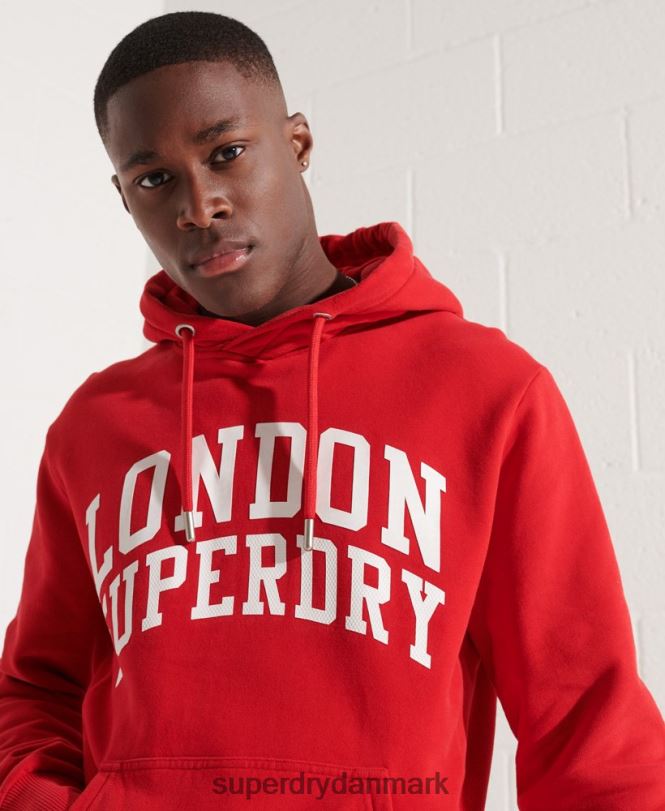 Superdry rød Mænd tøj city ​​college hættetrøje 868VH5215