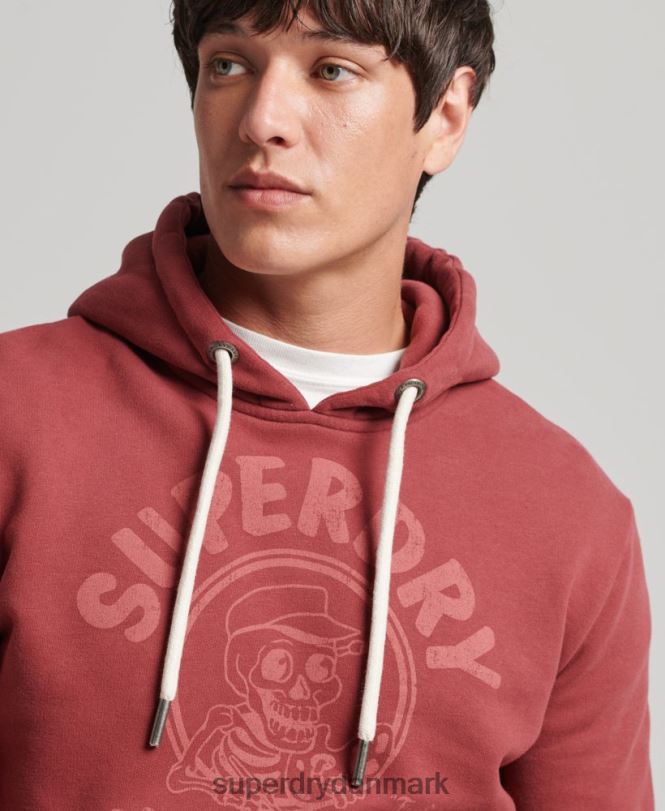 Superdry rød Mænd tøj sign writer hættetrøje 868VH5137