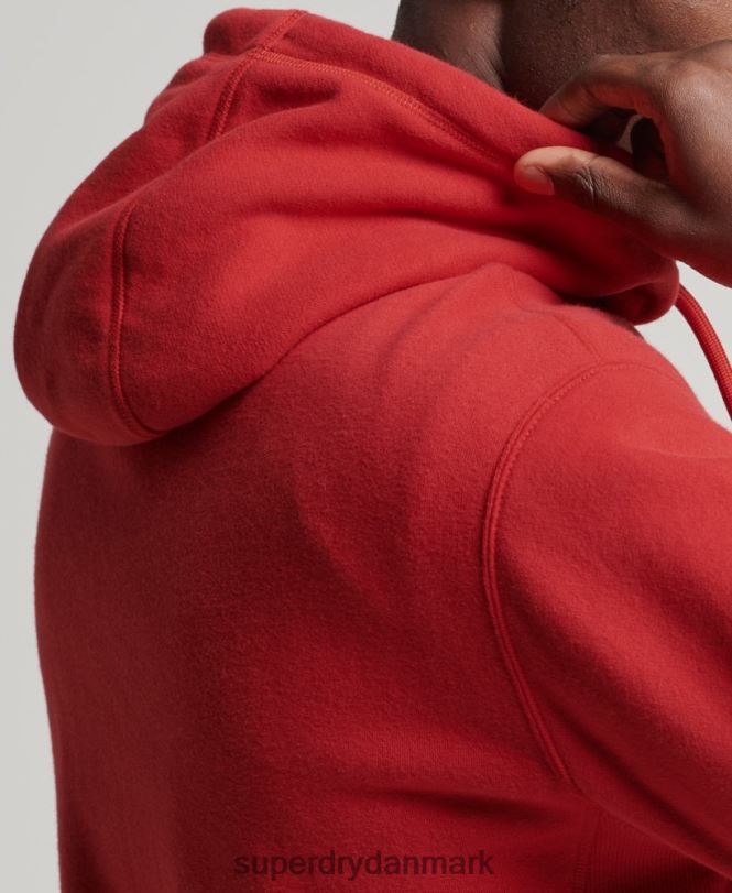 Superdry rød Mænd tøj stablet hættetrøje med applikationslogo 868VH5194