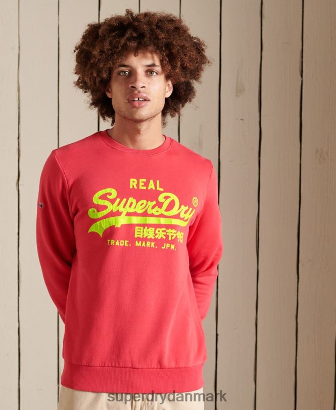Superdry rød Mænd tøj vintage logo amerikansk klassisk sweatshirt 868VH5029
