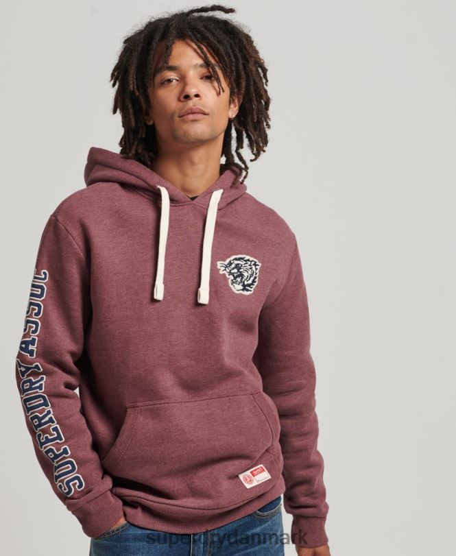 Superdry rød Mænd tøj vintage script stil college hættetrøje 868VH5167