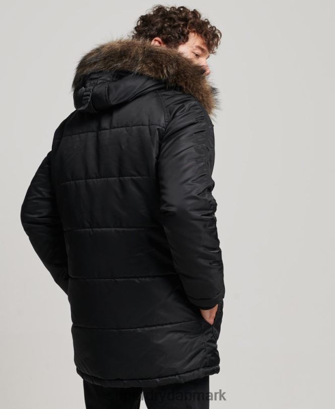 Superdry mørkegrå Mænd tøj chinook parka jakke 868VH4447