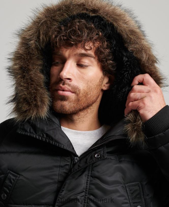Superdry mørkegrå Mænd tøj chinook parka jakke 868VH4447