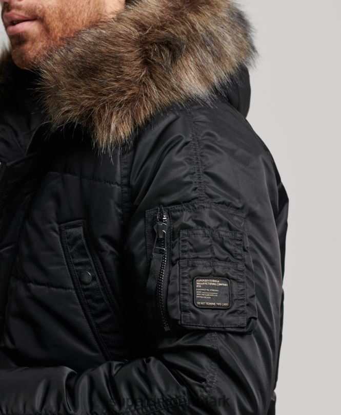 Superdry mørkegrå Mænd tøj chinook parka jakke 868VH4447