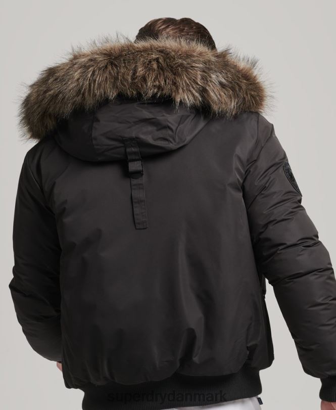 Superdry mørkegrå Mænd tøj everest bomber jakke 868VH4503