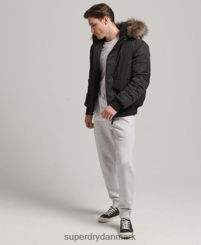 Superdry mørkegrå Mænd tøj everest bomber jakke 868VH4503