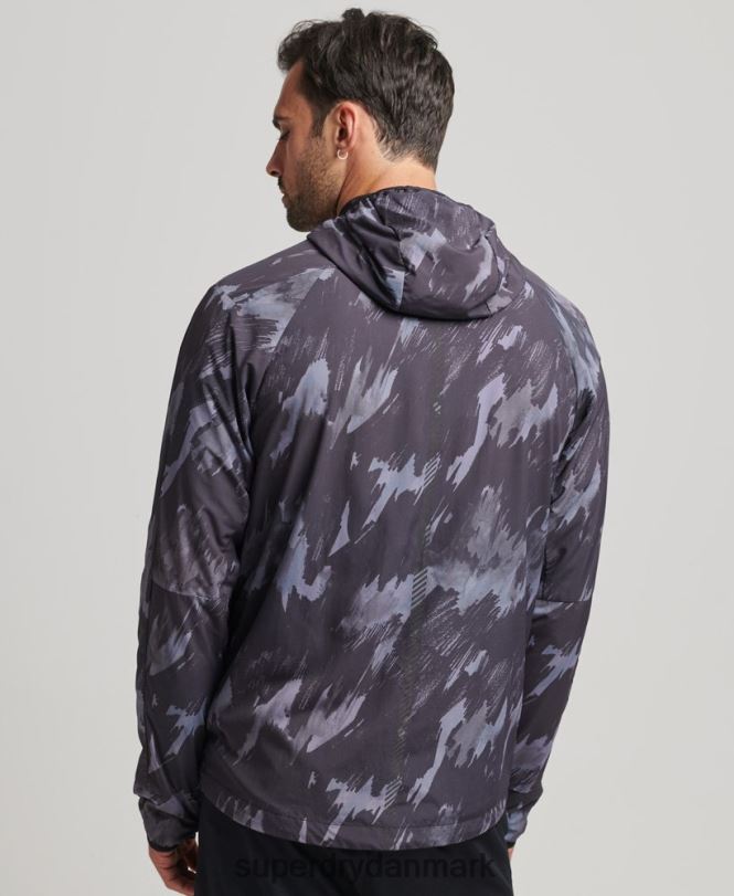 Superdry mørkegrå Mænd tøj løbejakke 868VH5366