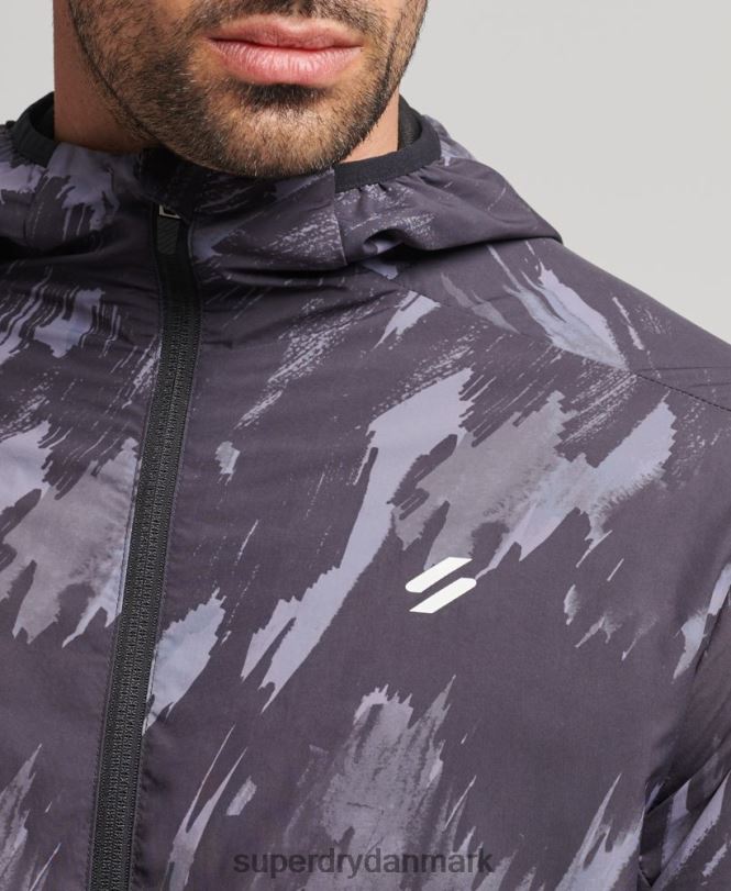 Superdry mørkegrå Mænd tøj løbejakke 868VH5366