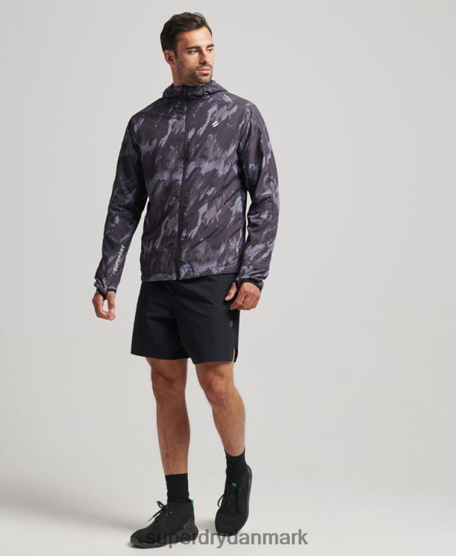 Superdry mørkegrå Mænd tøj løbejakke 868VH5366