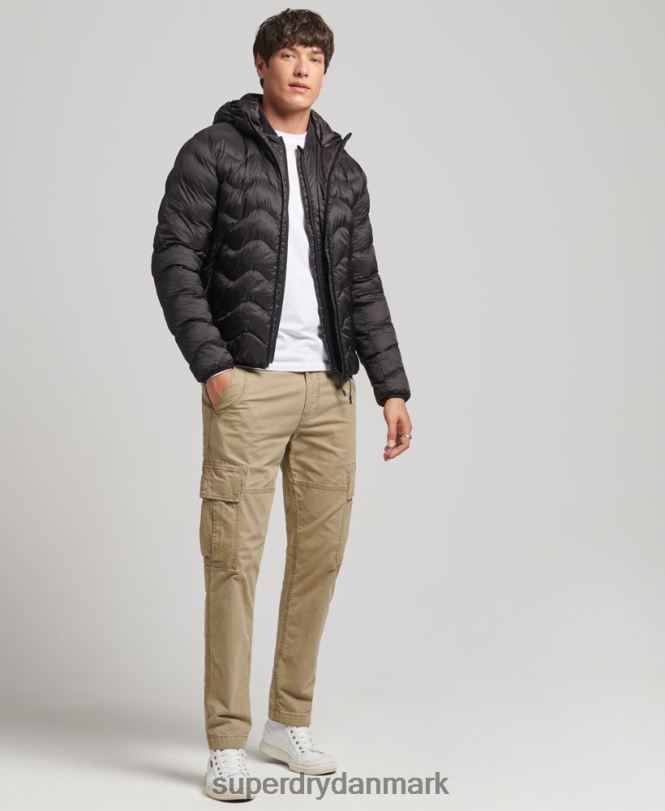 Superdry mørkegrå Mænd tøj mellemlagsjakke med hætte 868VH4506