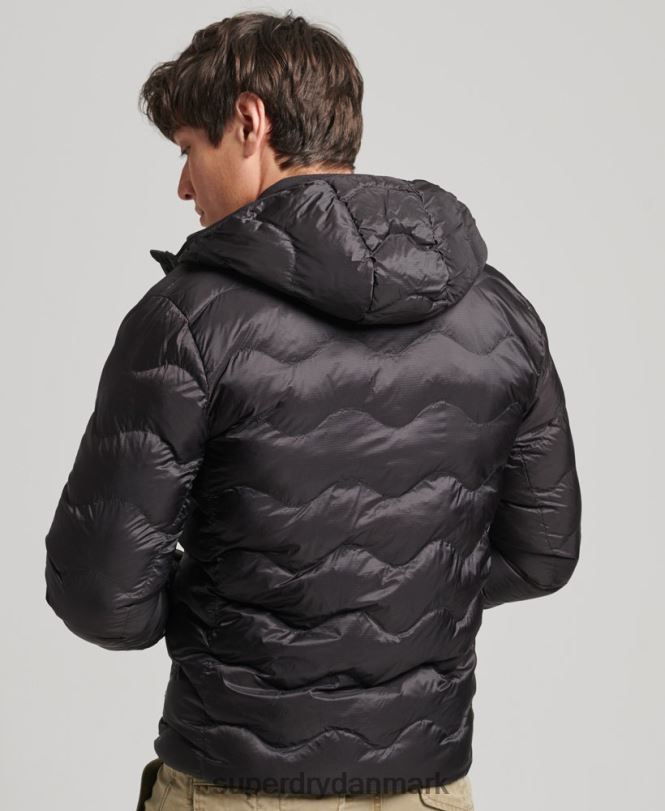 Superdry mørkegrå Mænd tøj mellemlagsjakke med hætte 868VH4506