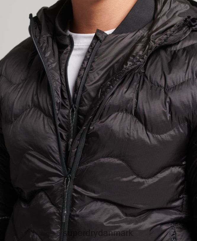 Superdry mørkegrå Mænd tøj mellemlagsjakke med hætte 868VH4506