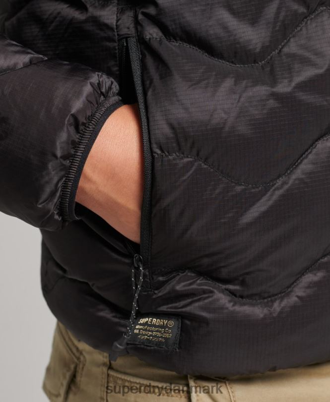 Superdry mørkegrå Mænd tøj mellemlagsjakke med hætte 868VH4506