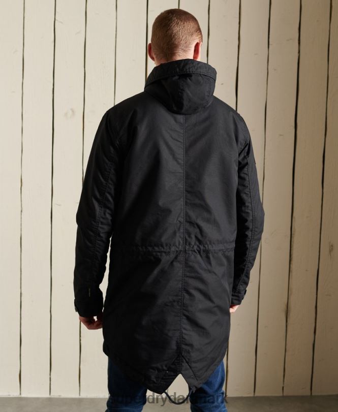 Superdry mørkegrå Mænd tøj militær fiskehale parka 868VH4687