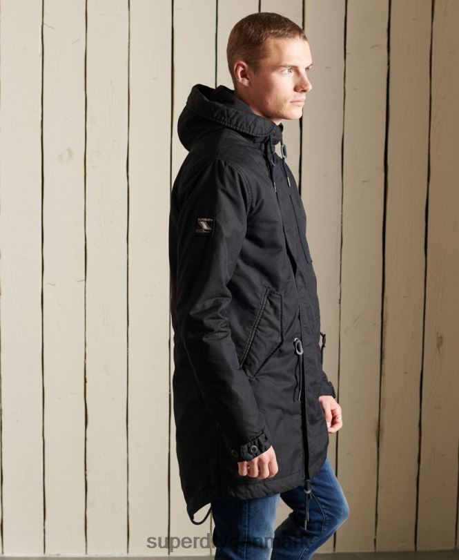 Superdry mørkegrå Mænd tøj militær fiskehale parka 868VH4687