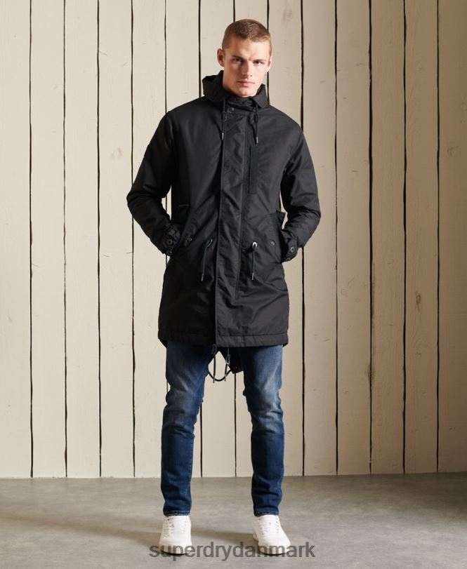 Superdry mørkegrå Mænd tøj militær fiskehale parka 868VH4687