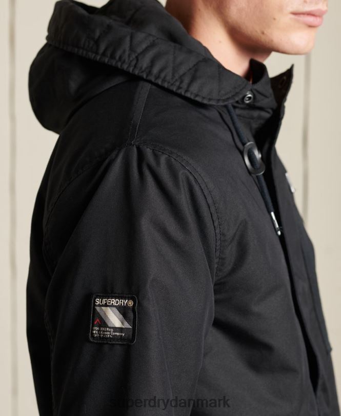 Superdry mørkegrå Mænd tøj militær fiskehale parka 868VH4687