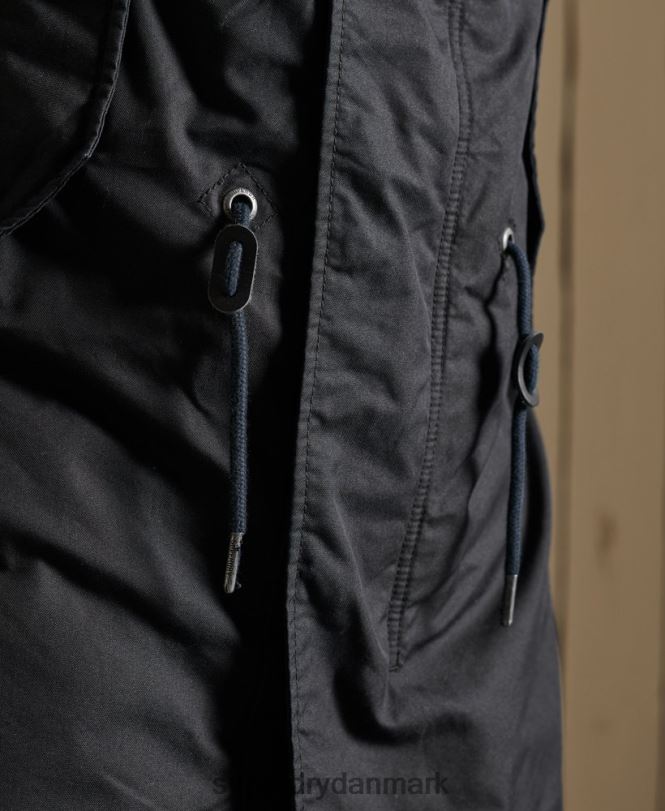 Superdry mørkegrå Mænd tøj militær fiskehale parka 868VH4687