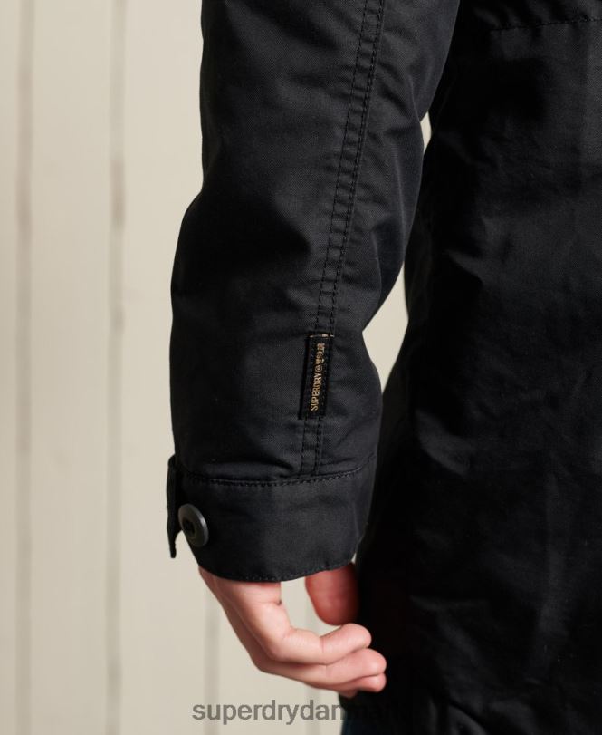 Superdry mørkegrå Mænd tøj militær fiskehale parka 868VH4687