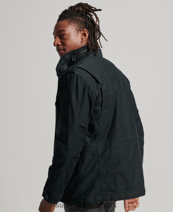 Superdry mørkegrå Mænd tøj militær m65 field borg foret jakke 868VH4434