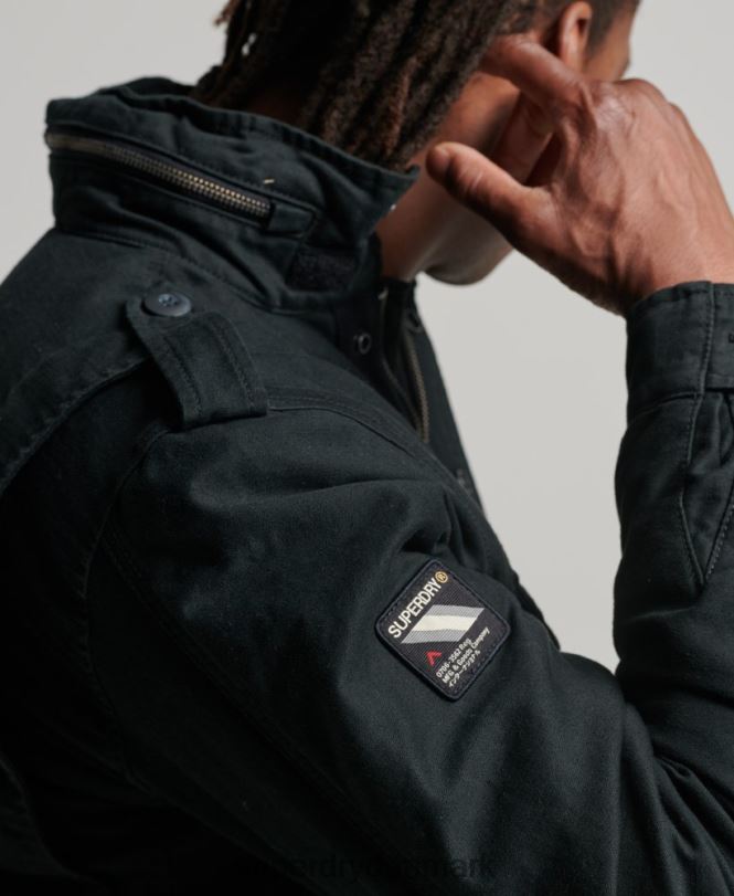 Superdry mørkegrå Mænd tøj militær m65 field borg foret jakke 868VH4434