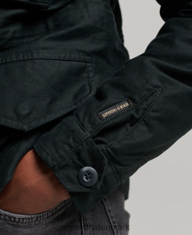 Superdry mørkegrå Mænd tøj militær m65 field borg foret jakke 868VH4434