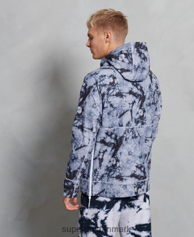 Superdry mørkegrå Mænd tøj overheadjakke i kontrast 868VH1182