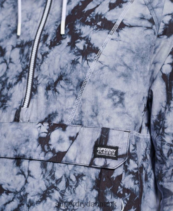 Superdry mørkegrå Mænd tøj overheadjakke i kontrast 868VH1182