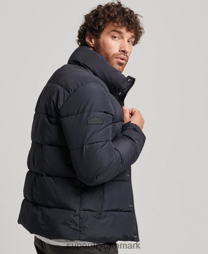Superdry mørkegrå Mænd tøj retro pufferjakke 868VH4697