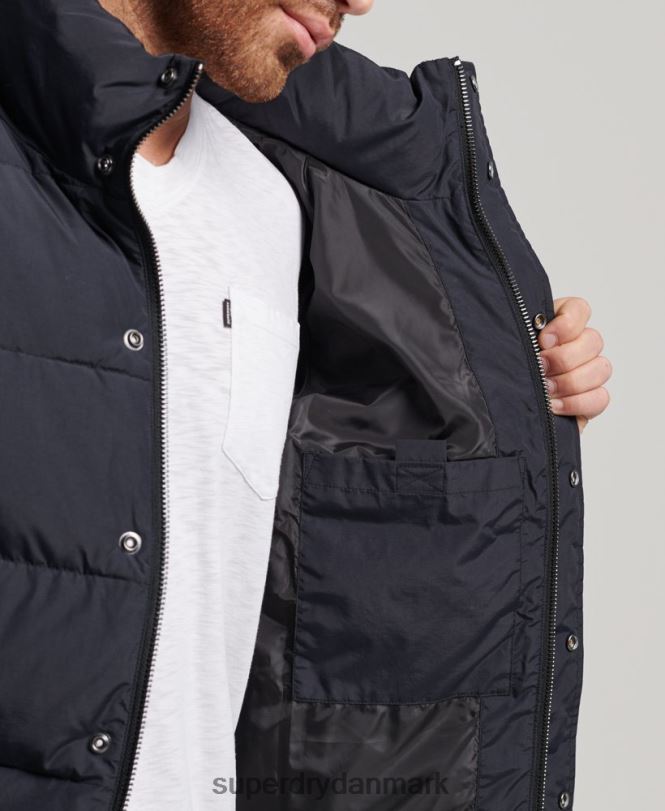 Superdry mørkegrå Mænd tøj retro pufferjakke 868VH4697