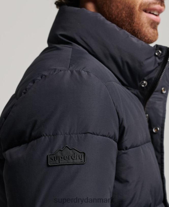 Superdry mørkegrå Mænd tøj retro pufferjakke 868VH4697