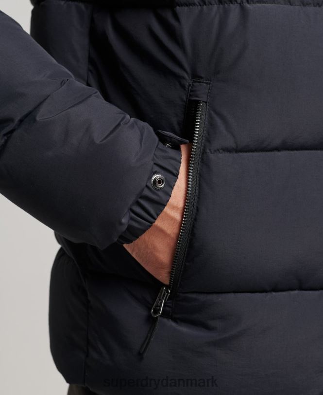Superdry mørkegrå Mænd tøj retro pufferjakke 868VH4697