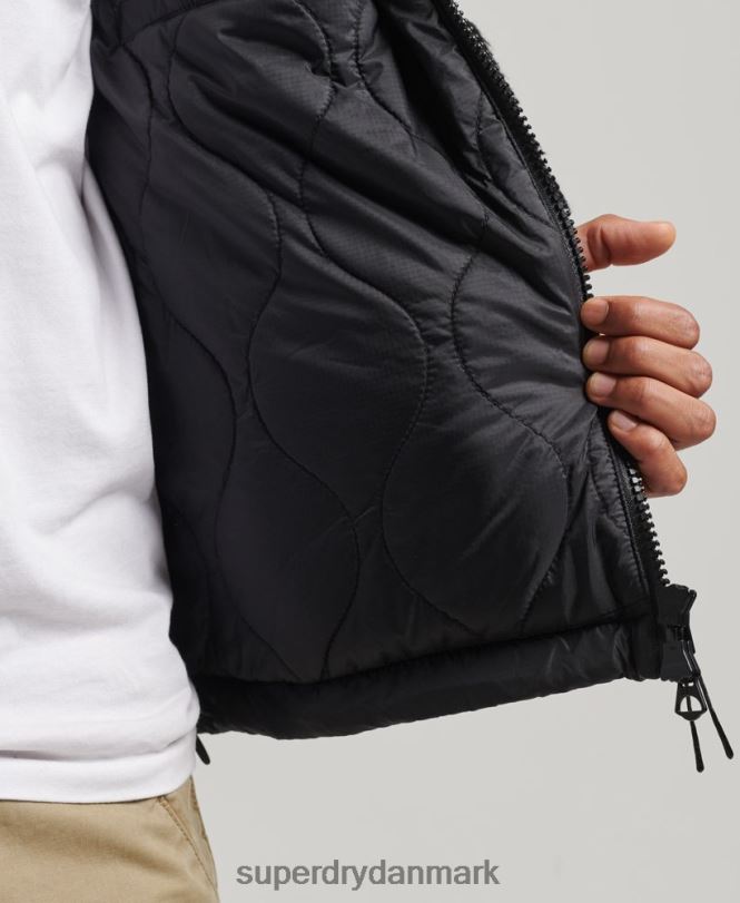 Superdry mørkegrå Mænd tøj sherpa jakke med lynlås 868VH4692