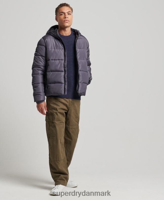 Superdry mørkegrå Mænd tøj sportspuffer 868VH4508