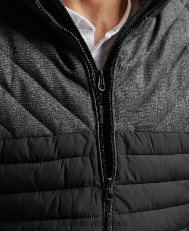 Superdry mørkegrå Mænd tøj tweed mix fuji jakke 868VH4548