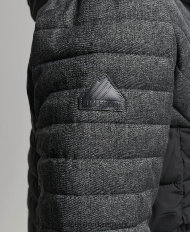 Superdry mørkegrå Mænd tøj tweed mix fuji jakke 868VH4548