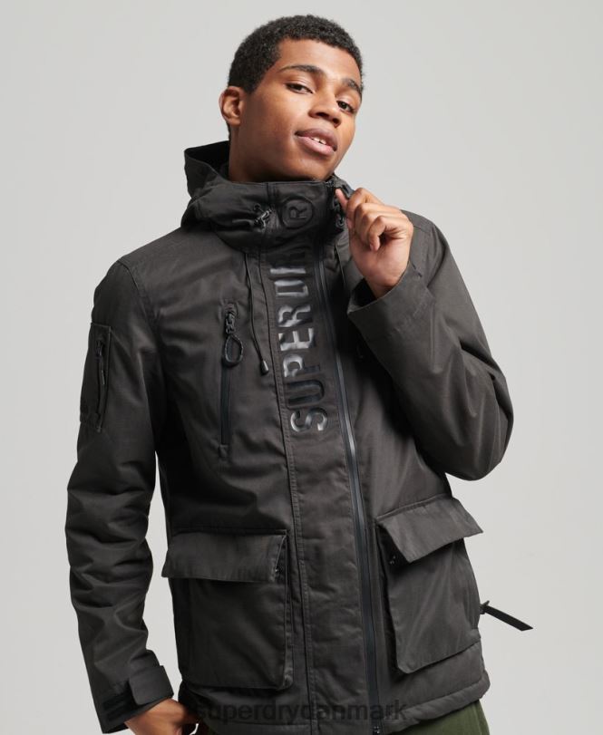 Superdry mørkegrå Mænd tøj ultimativ microfiber sd vindjakke 868VH1188