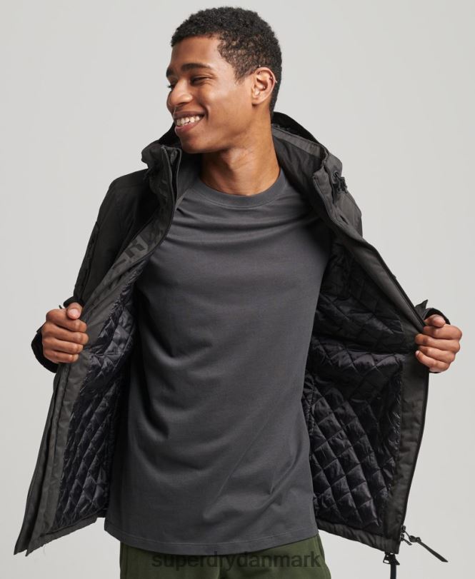 Superdry mørkegrå Mænd tøj ultimativ microfiber sd vindjakke 868VH1188