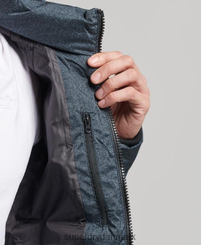 Superdry mørkegrå Mænd tøj ultimativ radar quilt jakke 868VH4562